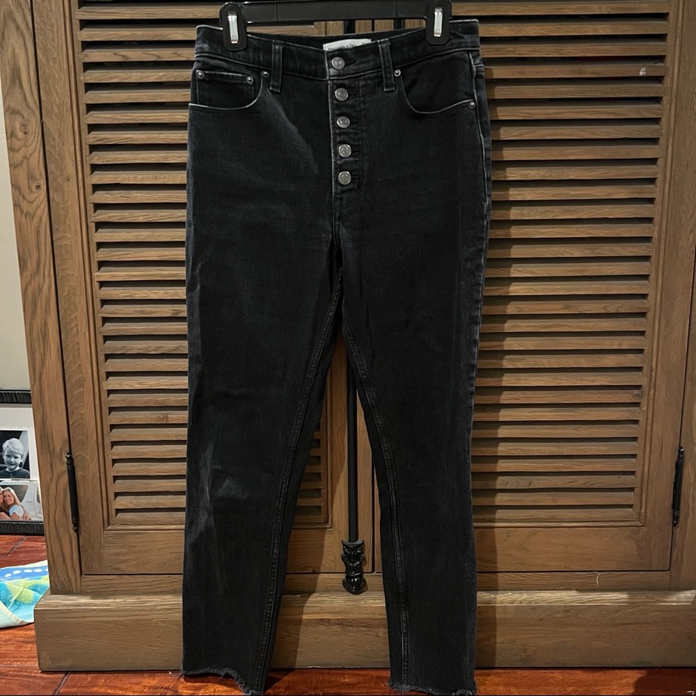 Black high waster skinny jeans Aberocombie & Fitch